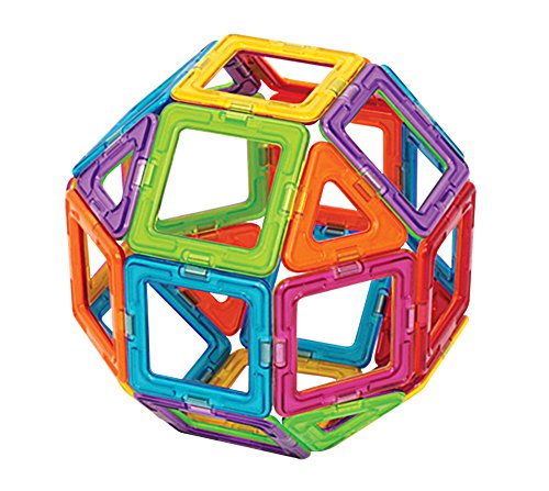 Magformers Basic Set (30 pieces) Rainbow Magnetic Building Blocks, STEM Toy (63076)