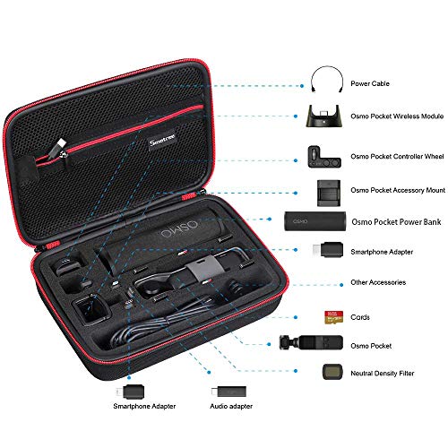 Smatree Hard Carrying Case (3.6L) for DJI Osmo Pocket 2 and Osmo Pocket - Includes Osmo Pocket Charging Case