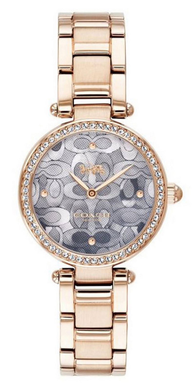 Coach Park Crystal Accents Rose Gold Tone Stainless Steel Quartz 14503226 Women's Watch