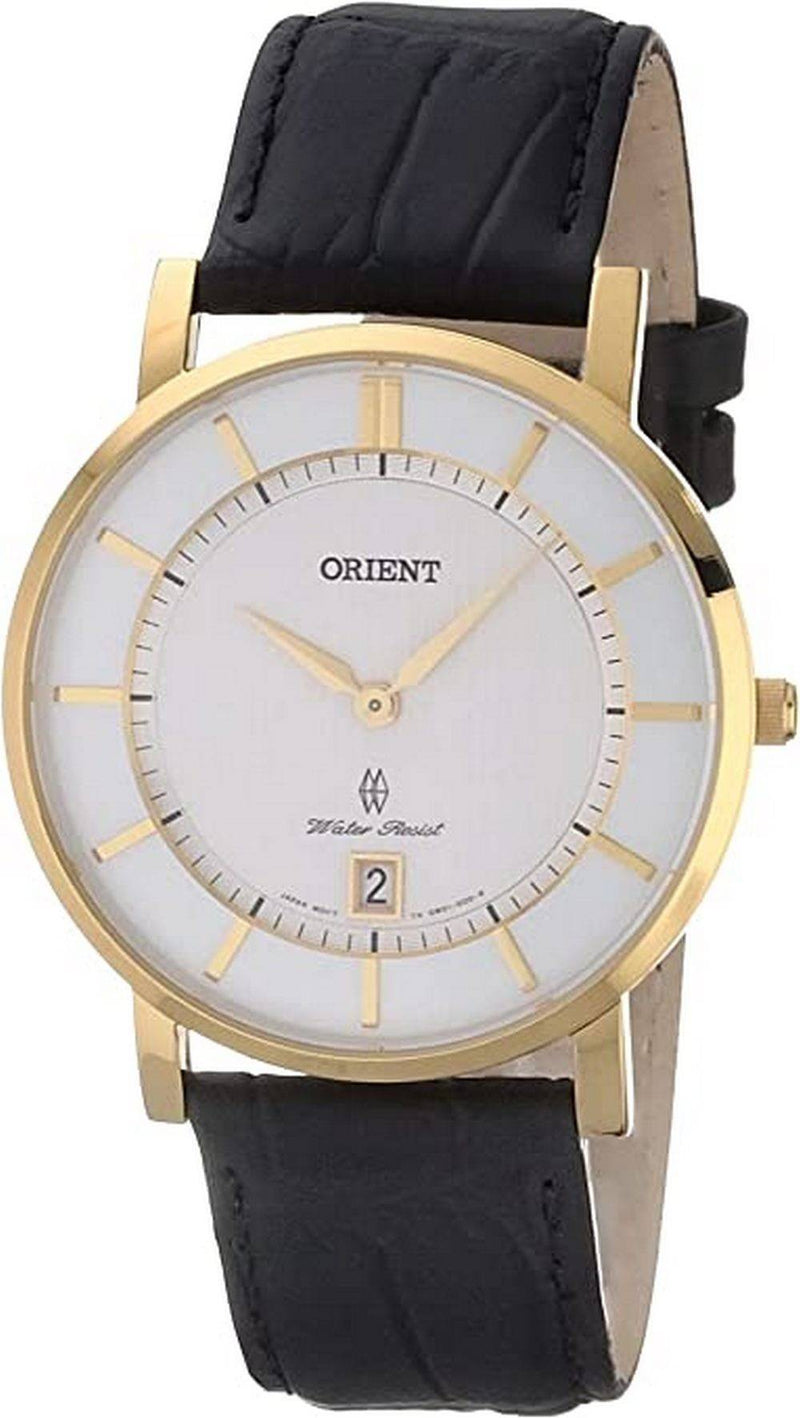 Orient Classic Leather Strap Dressy White Dial Quartz FGW01002W0 Men's Watch