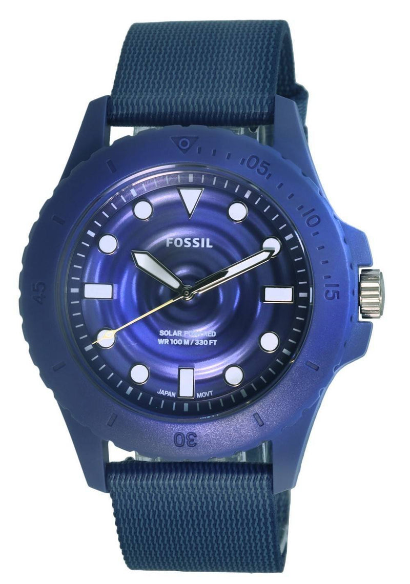 Fossil FB-01 Tide Ocean Material Blue Dial Solar Powered FS5893 100M Men's Watch