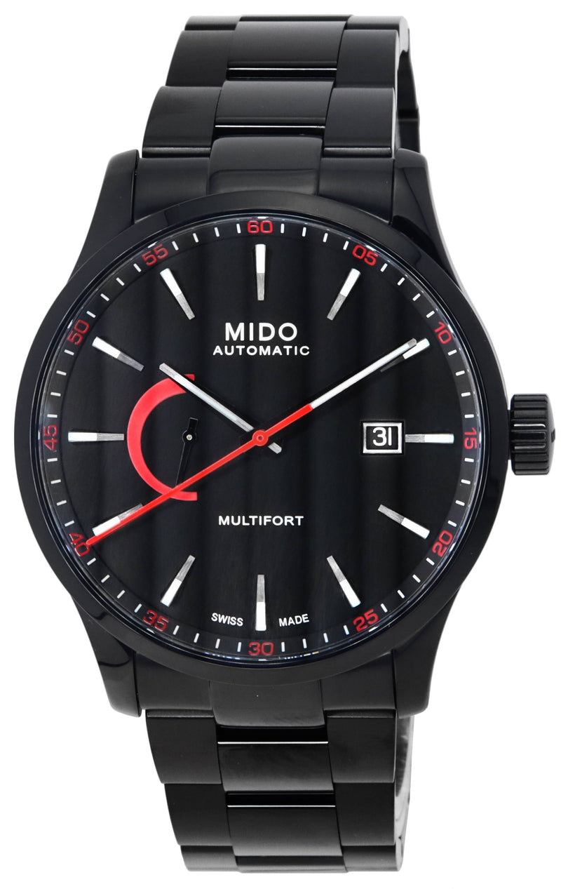 Mido Multifort Power Reserve Black Dial Automatic M038.424.33.051.00 M0384243305100 100M Men's Watch