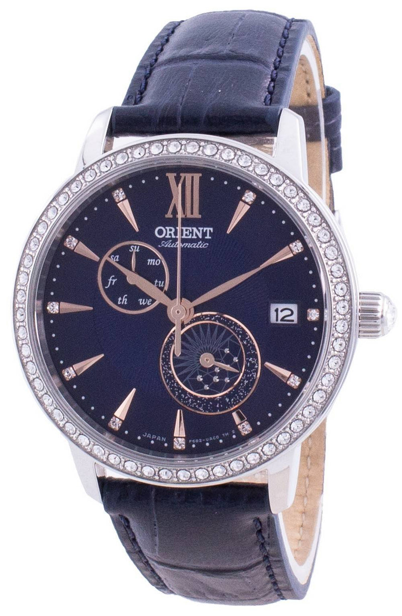 Orient Sun & Moon Phase Diamond Accents Automatic Japan Made RA-AK0006L00C Women's Watch